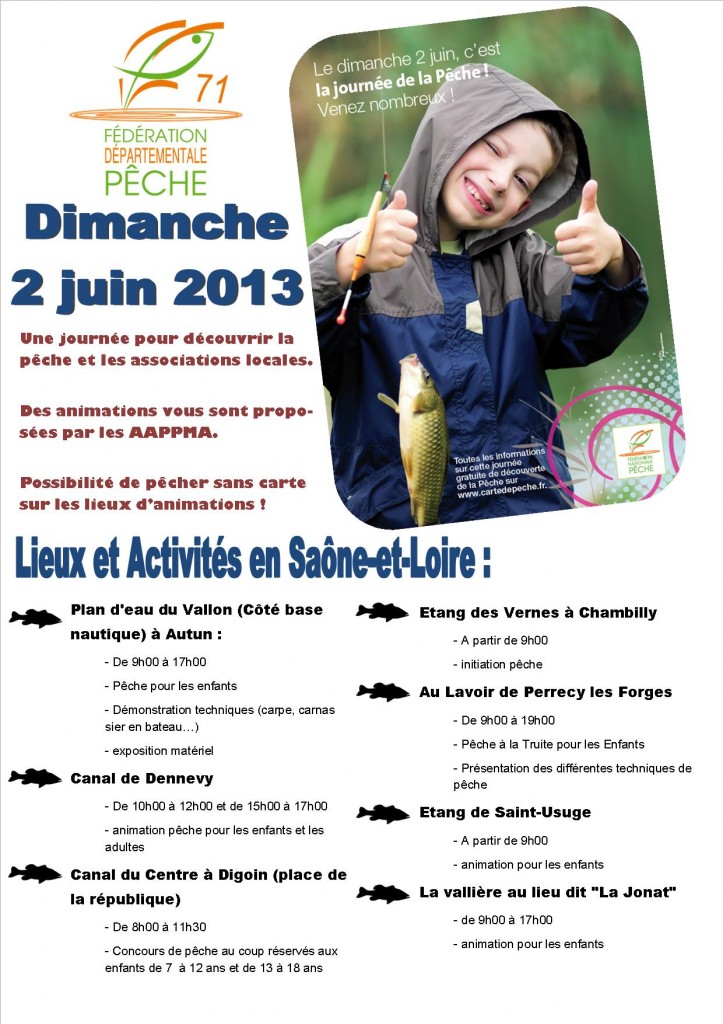 Journée Nationale Pêche 2013 Saône-et-Loire