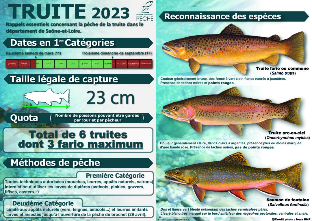 Ouverture de la Truite 2023 - Fédération de pêche de Saône-et-Loire